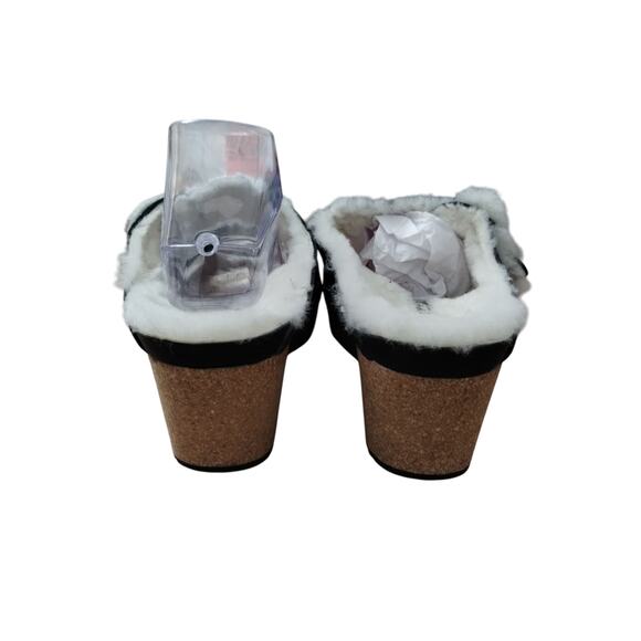 Birkenstock Women's Papillio Nora Shearling Wedge Slide Buckle Sandals size 10 - Picture 2 of 11
